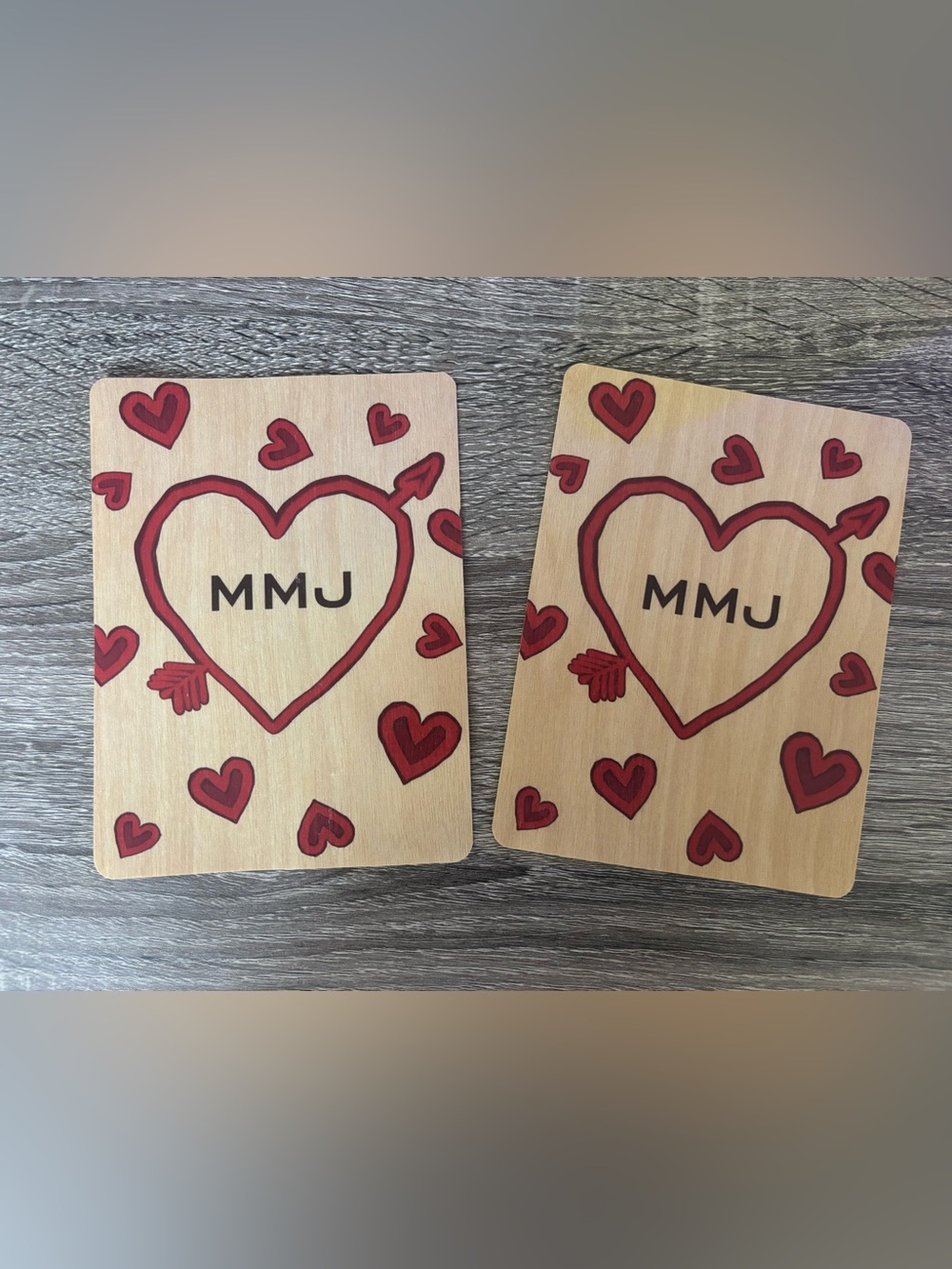 2x Marc by Marc Jacobs plywood postcards